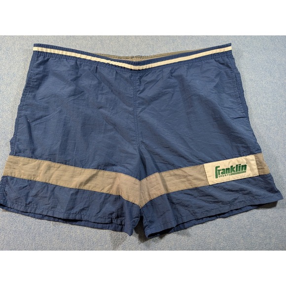 Franklin Sports Other - Vintage 1990s Franklin Sports Mens Blue Nylon Athletic Shorts Colorblock XL